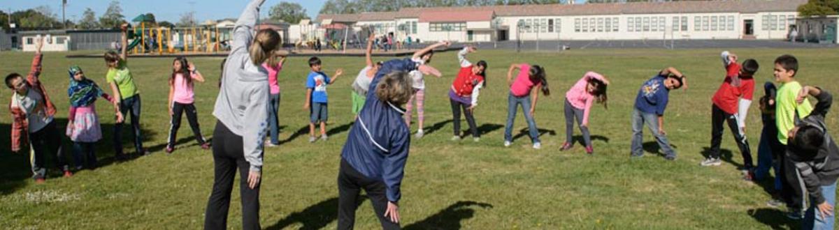 Kids Stretching, Just Run